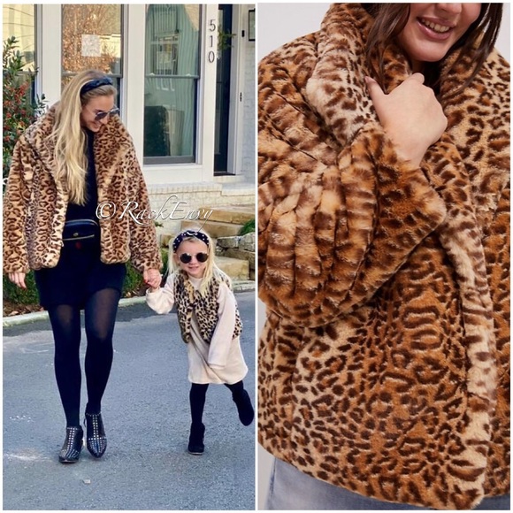 NWT ANTHROPOLOGIE LEOPARD FAUX FUR JACKET - Picture 6 of 8